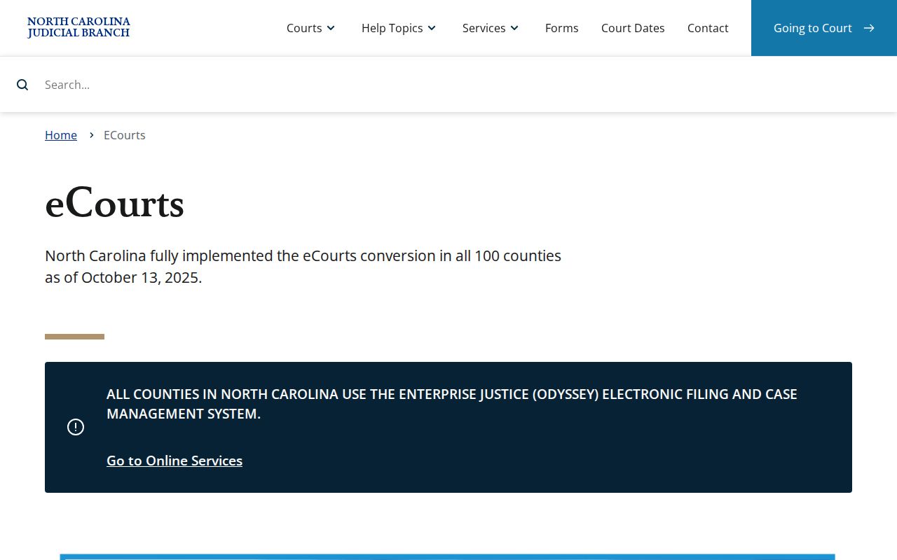 Alexander County court docket eCourts access information