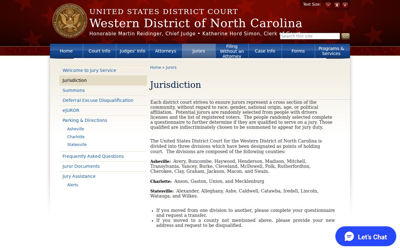 Alexander County court records Western District jurisdiction
